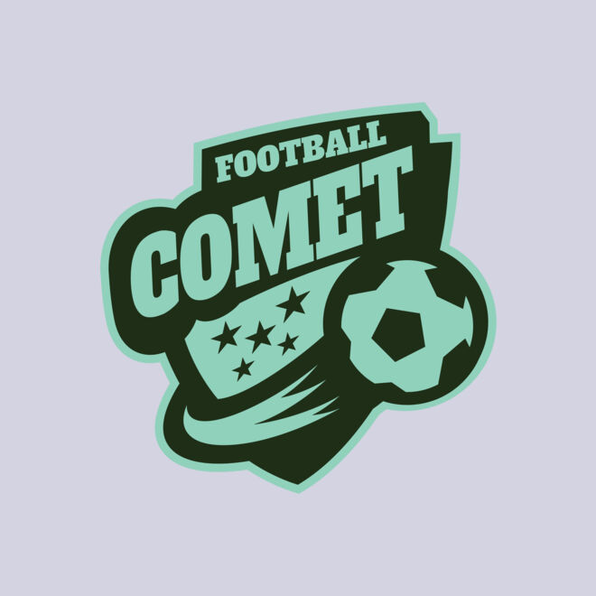Comet Football logo template Thumbnail