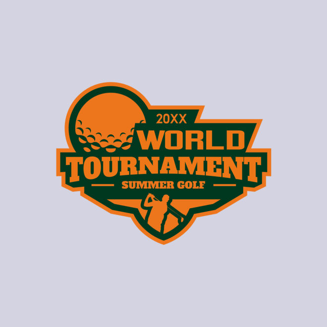 World Tournament Simmer Golf logo template Thumbnail