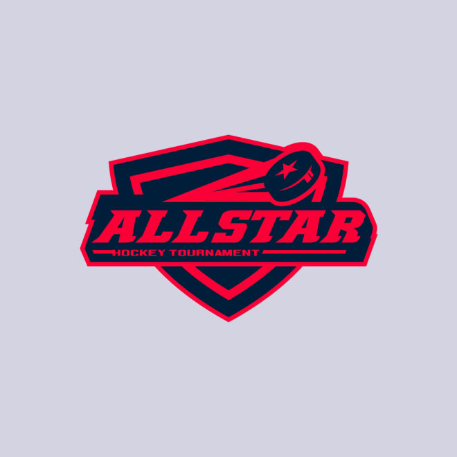 All Star Hockey Tournament logo template Thumbnail