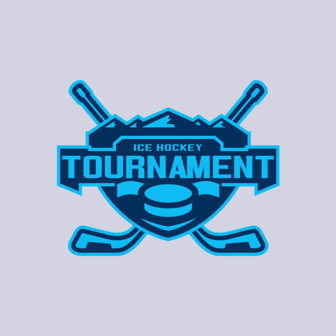 Tournament Ice Hockey logo template Thumbnail