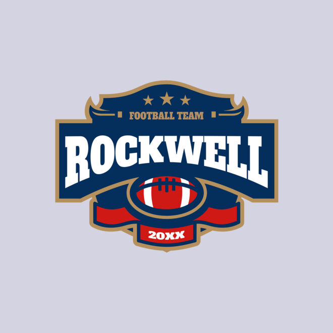Rockwell Football team logo template Thumbnail
