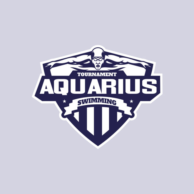 Aquarius Swimming Tournament logo template Thumbnail