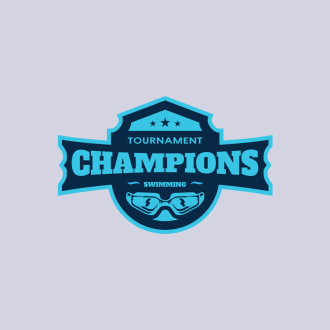 Champions Tournament Swimming logo template Thumbnail