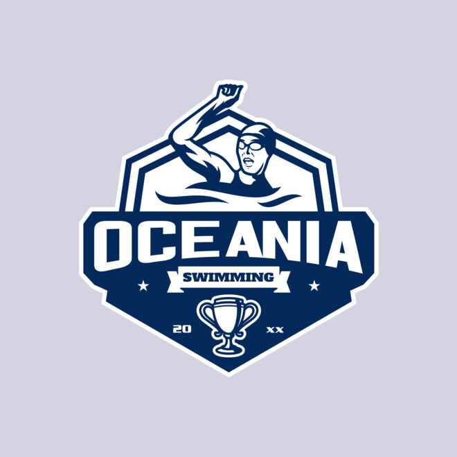 Oceania Swimming logo template Thumbnail