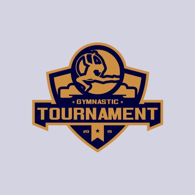 Gymnastic Tournament logo template 02 Thumbnail
