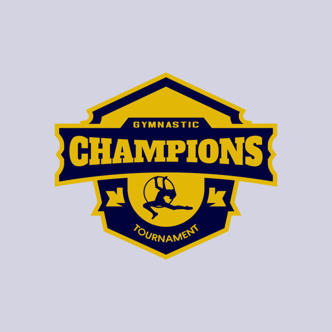 Champions Gymnastic Tournament logo template Thumbnail