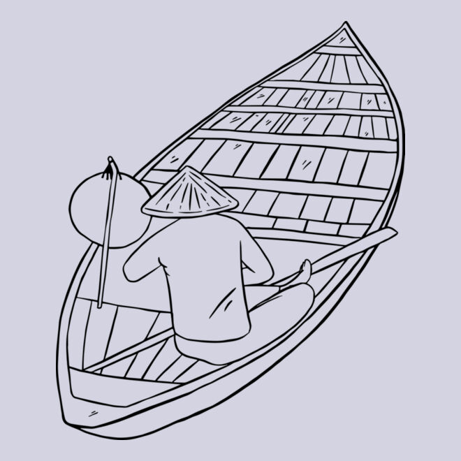 Traditional Boat with Rower Thumbnail