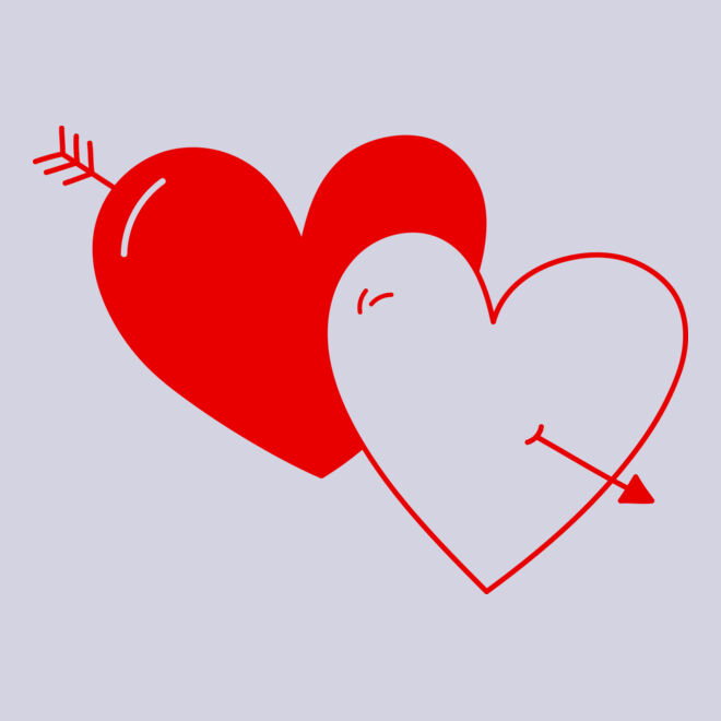 Red hearts with arrow Thumbnail