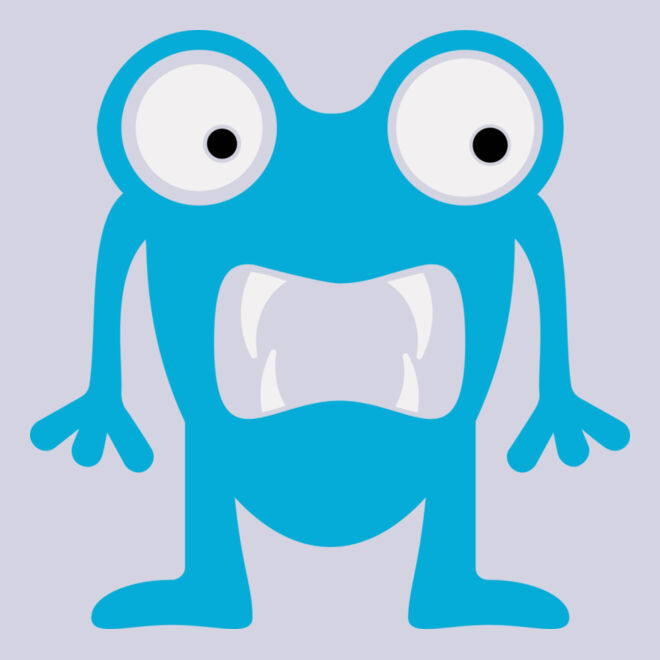Cute Blue Monster Thumbnail