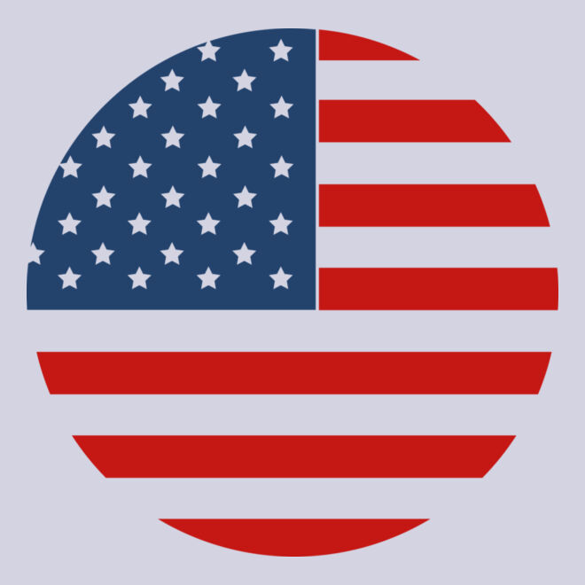 US Flag in Circle Thumbnail