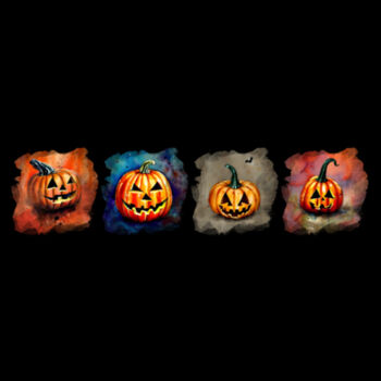 Watercolor Jack O'Lanterns Design