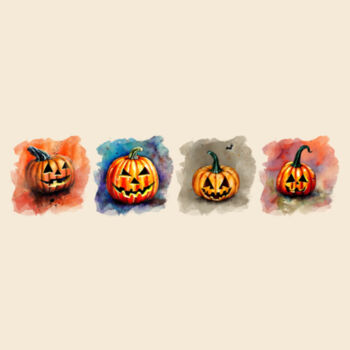 Watercolor Jack O'Lanterns Design