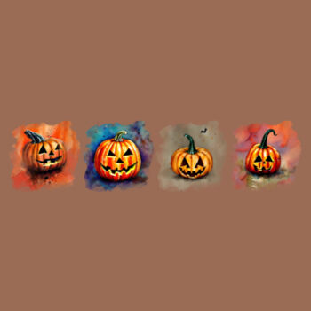 Watercolor Jack O'Lanterns Design