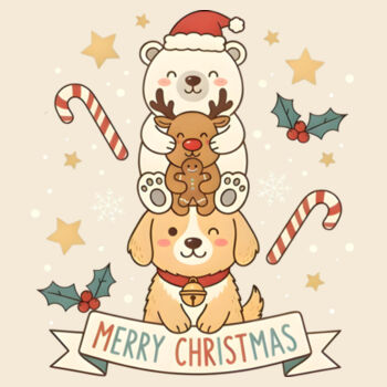 Merry Christmas Reindeer and Dog Design